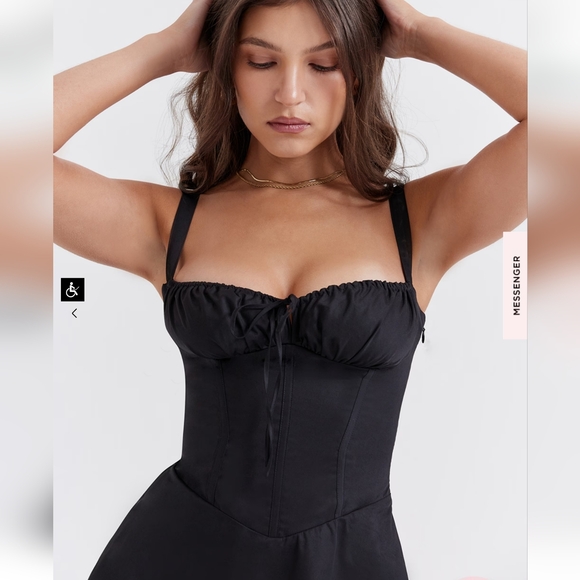 House of CB 'Carlotta' Black Corset Mini Dress - Picture 13 of 16